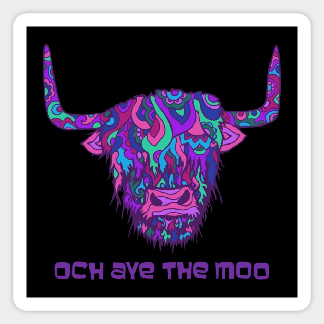 Scottish Highland Cow - Och Aye The Moo Magnet by TimeTravellers